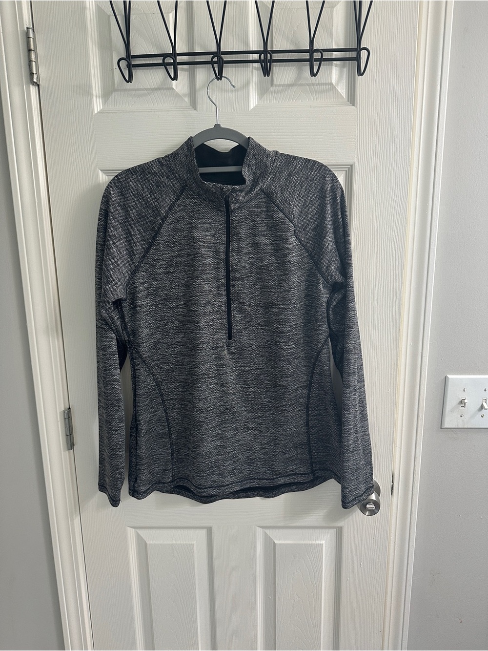 Champion Black Polyester Top with Subtle Logo Tag